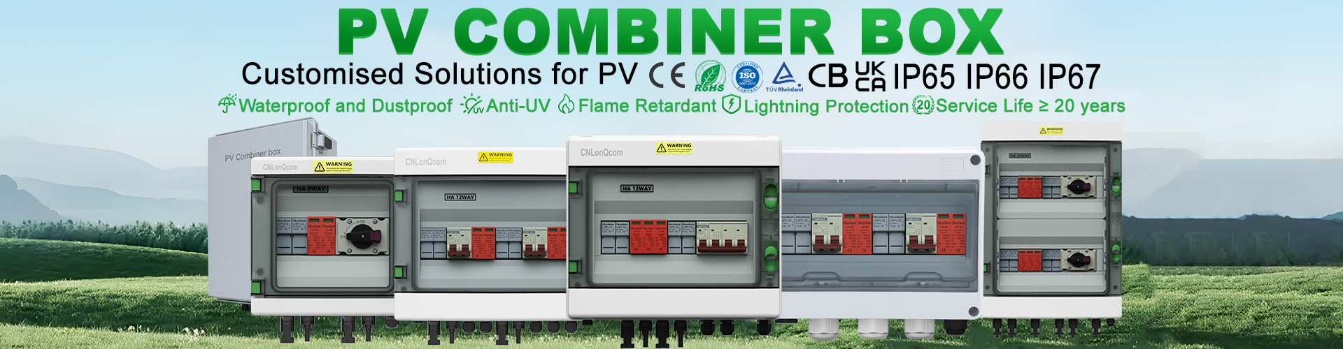 Boîtier de combinaison PV 1 en 1 sortie DC500V