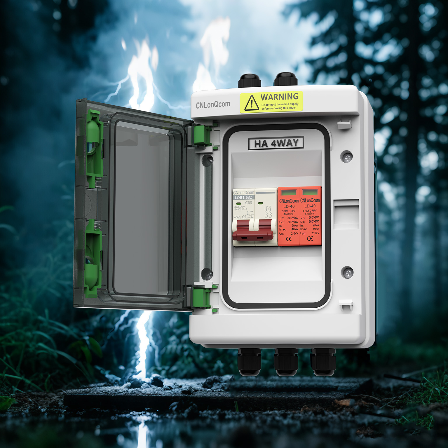 LQX-DC500V-1-1 Boîte de combinaison PV Boîte blanc technique