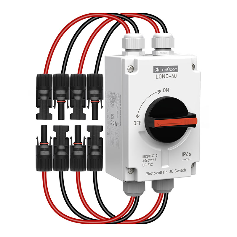 Interrupteur de déconnexion PV DC1200V 32A avec câble PV 2 entrées 2 sorties